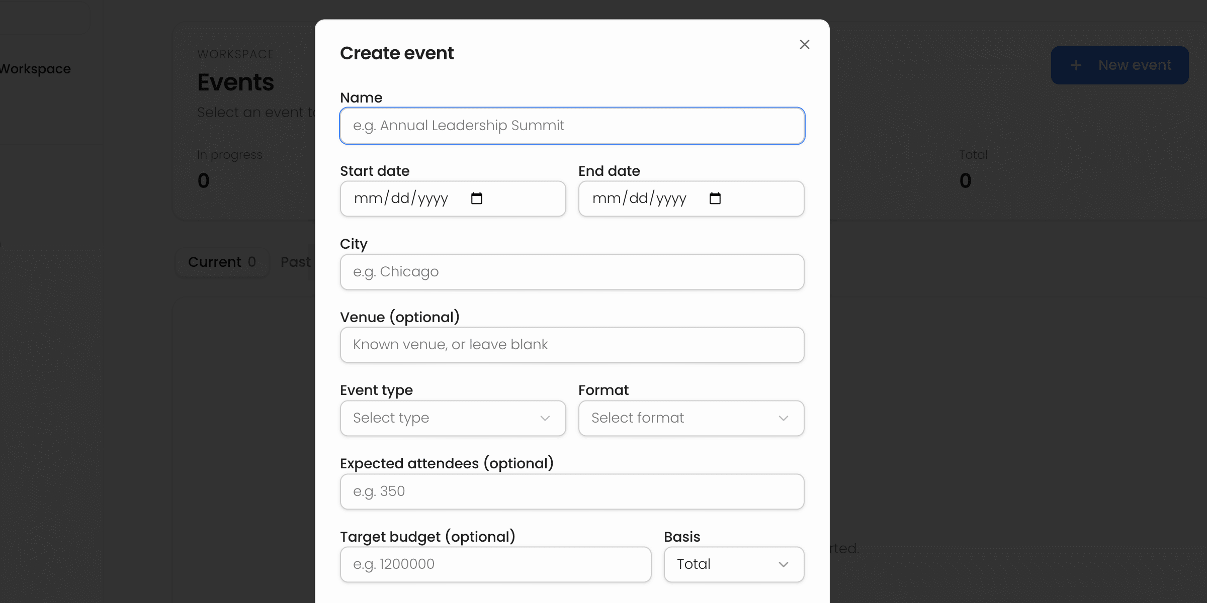Create Event